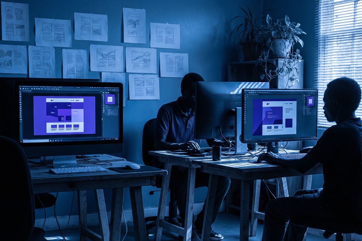 The SiteReadyZM studio at work in Kitwe, Zambia